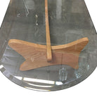 Mid-Century Modern Noguchi Style Oval Glass Coffee Table