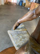 French "Le Travail" Hammership Spelter Sculpture by Francois Moreau, Circa 1900