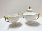 1910's Italian Ivory and Gold Sugar Holders/ Bowls with Lid