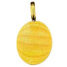 Large 14k Gold Stepped Natural Aventurine Oval Pendent