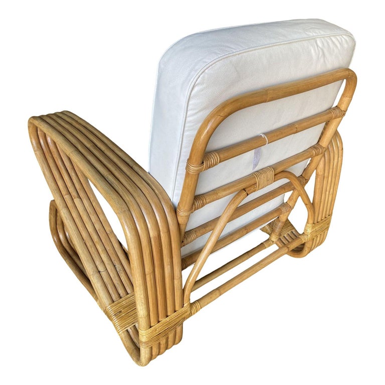 Restored 5-Strand 'Double Triangle' Lounge Chair W/ Floating Seat