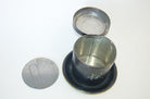 Vintage Post War Japanese Black Aboloni Round Tea Caddie Canister