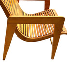 Bespooke Scandinavian Modern Blonde Slat Wood "Staple" Arm Lounge chair
