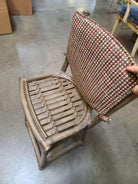 Mid Century Dark Stained Rattan Bar Stools with Stick Back, set of 8