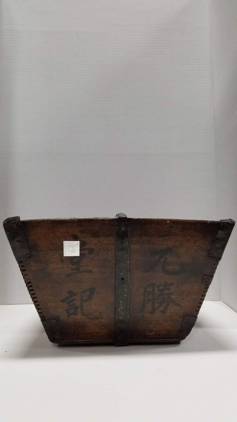 19th Century Wood Rice Container