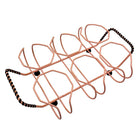Mid-Century Pink Wire Frame Drinks Tray w/ Six Highball Flamingo Glasses