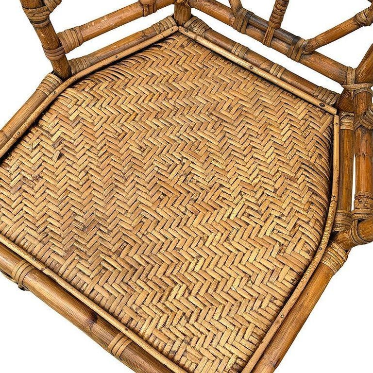 Brighton Pavilion Style Rattan Dining Armchairs