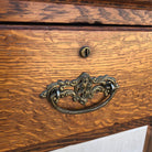 Edwardian Clawfoot Oak Wall Mount Vanity with Mirror