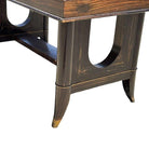 Atelier Leleu Style French Art Deco Macassar Ebony Dining Table w/ Brass Access
