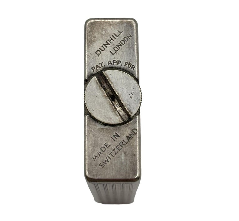Swiss Art Deco Silver Plated " Handy" Pocket Lift Arm Lighter by Dunhill