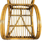 Restored MCM Rattan Double-Strand Half Moon Arm Lounge chair