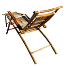 Restored Aesthetic Movement Tiger Bamboo Garden/Patio Fold Lounge Recliner, Pair
