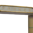 Rare Streamline Art Deco Brass & Oak Double Tower Display Case by Parker Pens