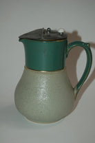 Glazed Ceramic Pottery Green Lidded Pitcher by Lovatts Langley, England