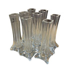 1980s Transparent Art Glass Flower Bud Vase by Royal Art Glass, Set of 10