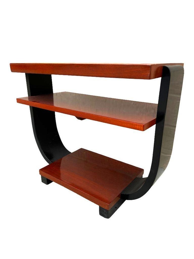 2-Tone Geometric Art Deco Side & Coffee Table by Gilbert Rohde for Brown Saltman