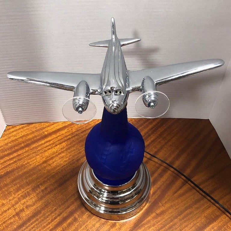Neo Art Deco 1939 New York World's Fair DC-3 Airplane Lamp Derico, Rick Ramírez