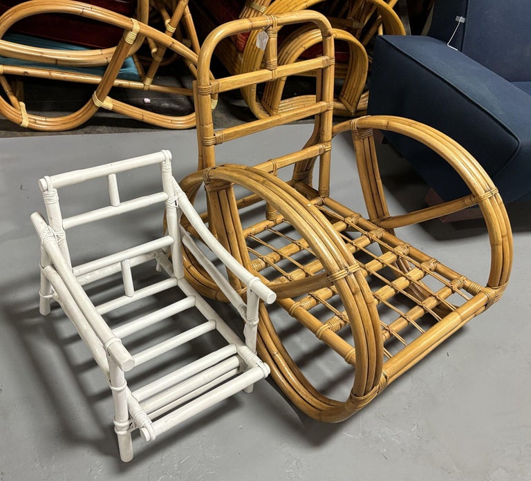 Ficks Reed Restored Vintage Complete Rattan Children's Living-Room Set