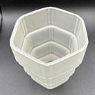 French Stepped Art Deco Frosted Glass Ceiling Shade by Vianne