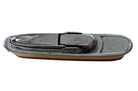 Mid-Century Novelty Sarome Japan Cruise Ship Enameled Lighter, Yellow & Red