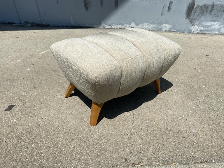 High Style Mid Century Reading Chair w/ Ottoman by Heywood Wakefield