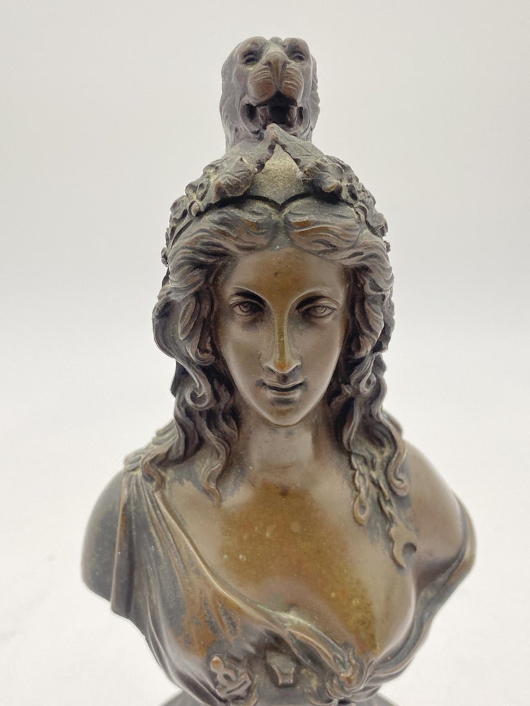 Late Victorian "1870" Semi-Nude Bronze Female Bust