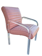 Lucite and Leather Lounge Chairs by Leon Frost, Signed