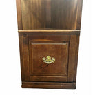 Colonial Style 4 Tier Oak Cupboard Corner Display Cabinet w/ Light