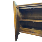 Oriental James Mont Style Koa & Stick Rattan Stereo Cabinet