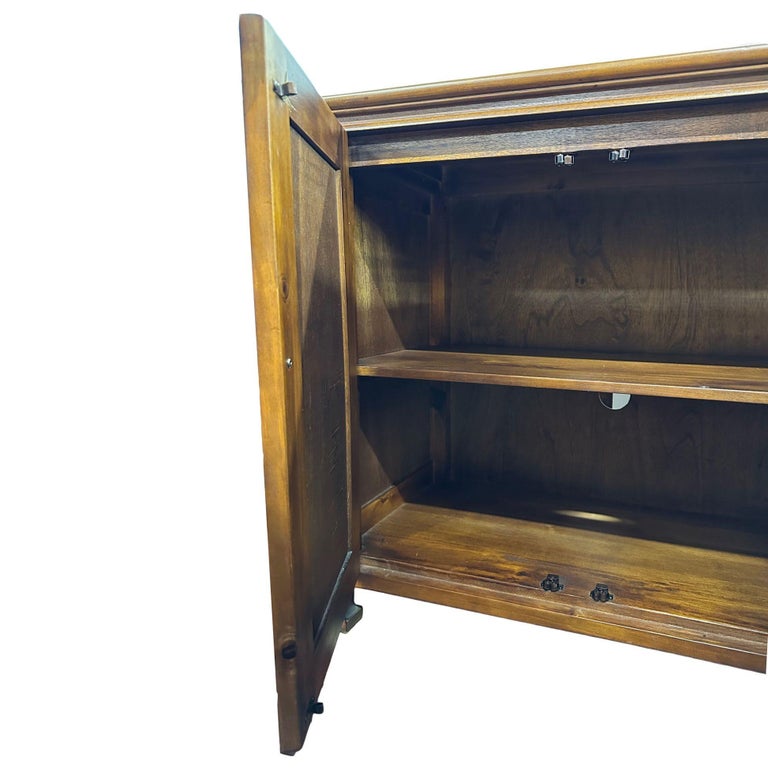 Oriental James Mont Style Koa & Stick Rattan Stereo Cabinet