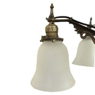 Art Deco Slat Glass Hanging Light Chandelier With Geometric Details