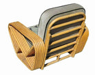 Restored Paul Frankl Style 6 strand Rattan Sofa & Lounge Chair Set