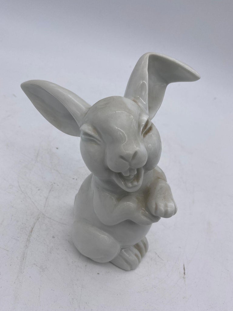 Magician Black Bunny in a Hat Rabbit Figural Collection