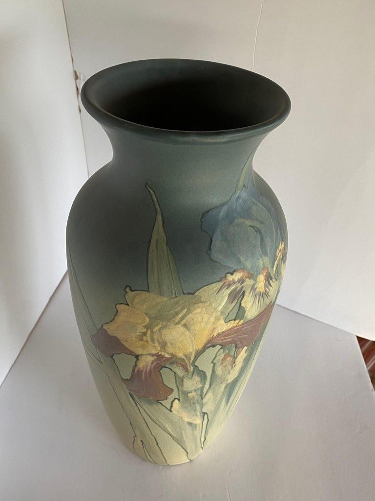 Art Nouveau Hand-Painted Art Pottery Vase by Weller Pottery