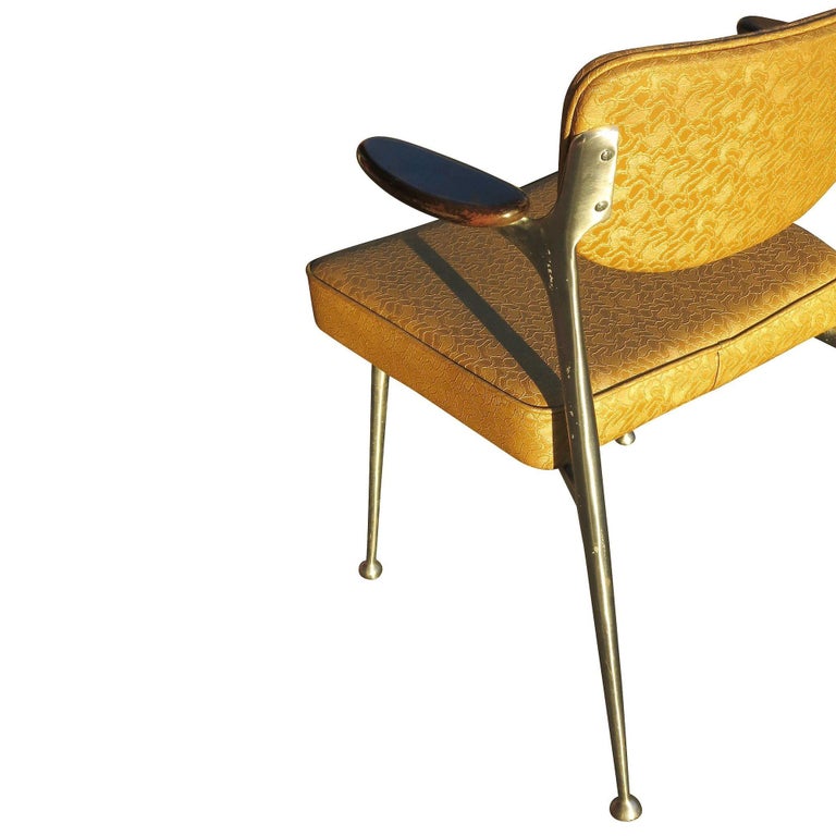 Aluminum Gazelle Armchairs by Shelby Williams, Set of Four