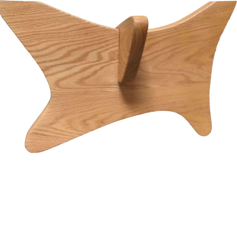 Mid-Century Modern Noguchi Style Oval Glass Coffee Table