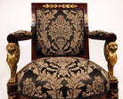 French Federal EmpireStyle Victorian Cherry Wood Armchairs, Set of Four