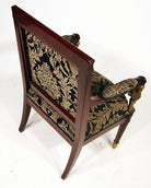French Federal EmpireStyle Victorian Cherry Wood Armchairs, Set of Four