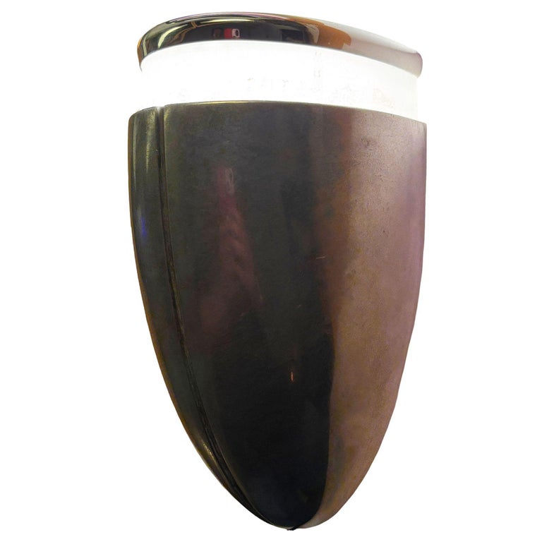 A Machine Age Streamline Brushed Aluminum Wall Sconce, 7 Available