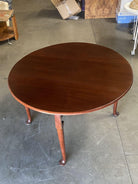 Late Victorian French Drop-Leaf Oak Dining Table