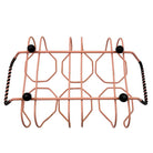 Mid-Century Pink Wire Frame Drinks Tray w/ Six Highball Flamingo Glasses