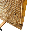 Mid-Century 9' Foot X 6' Foot Rattan and Woven Wicker Wall Divider w/ Wheels