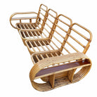 Restored Rattan Six-Strand Shelf Arms Sofa and Chair Set