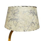 Rare Restored Two-tier Rattan Floor Lamp w/ Built-In Formica Top Side Table