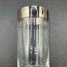Set of 7 Barware HighBall Tumbler Glass w/ Silver Rim by Dorothy Thorpe