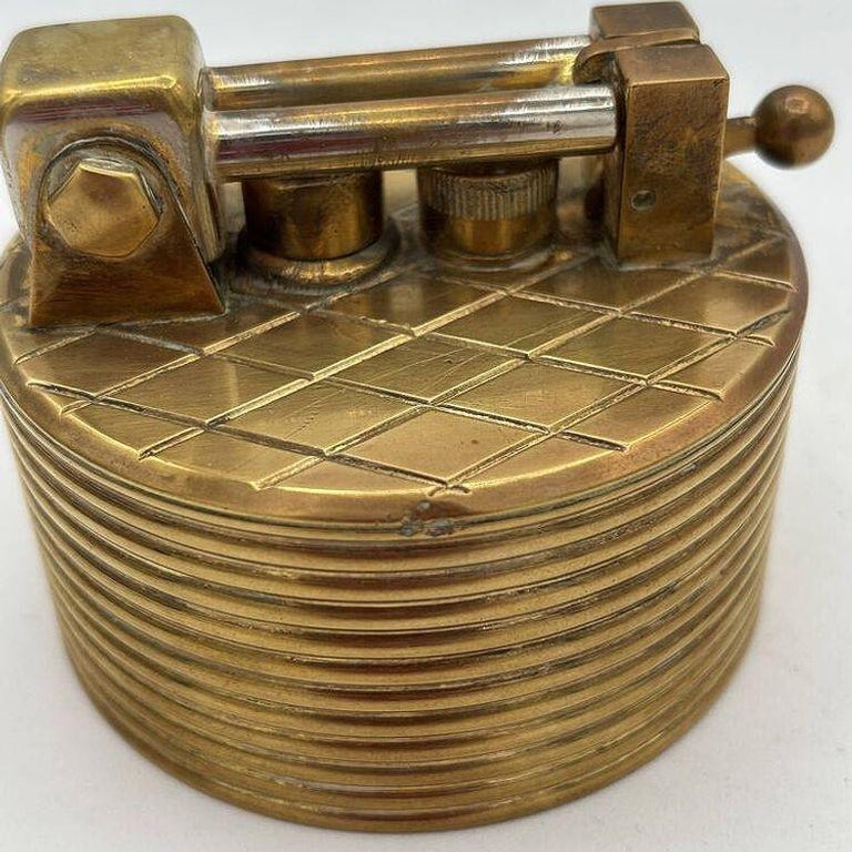 Mid-century "Brilux" for Dunhill Brass Lift-Arm Table Lighter, Switzerland