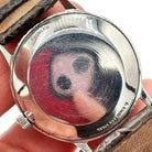 1950 Hamilton Thin-O-Matic Wristwatch w/ Black Dial on Leather Band