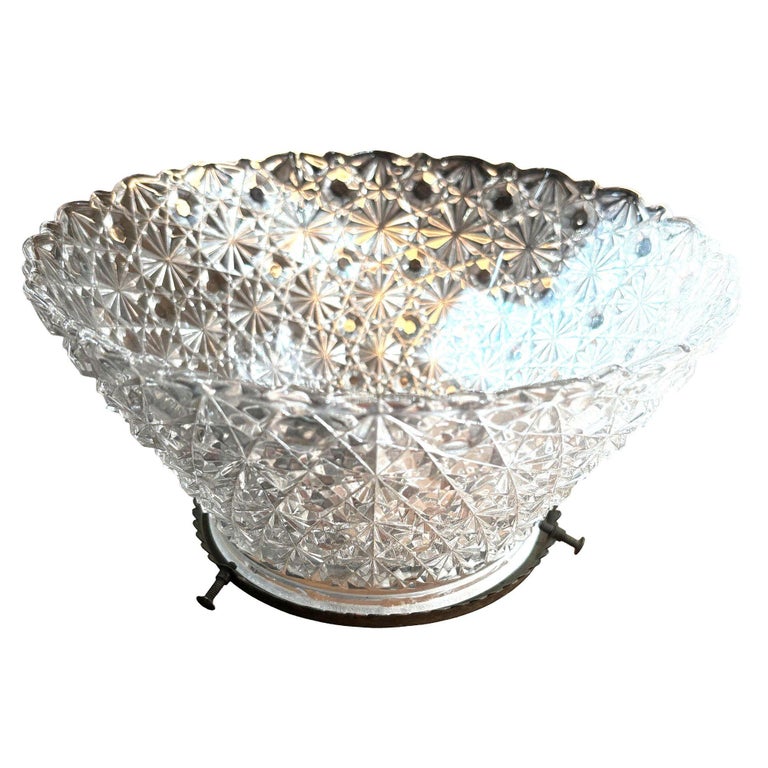 Victorian Daisy and Buttons Pressed Glass Light - 9 Available!