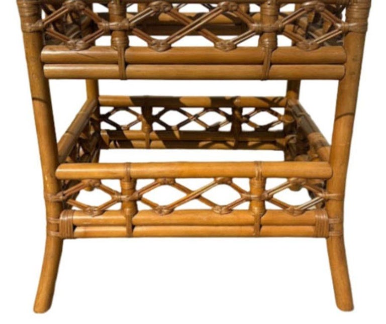Restored Mid-century Rattan Dining Table & Chairs w/ Leopard Print Cushions
