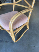 Rattan 2-Strand X-Back Lounge Chair with Streamline Speed Arms
